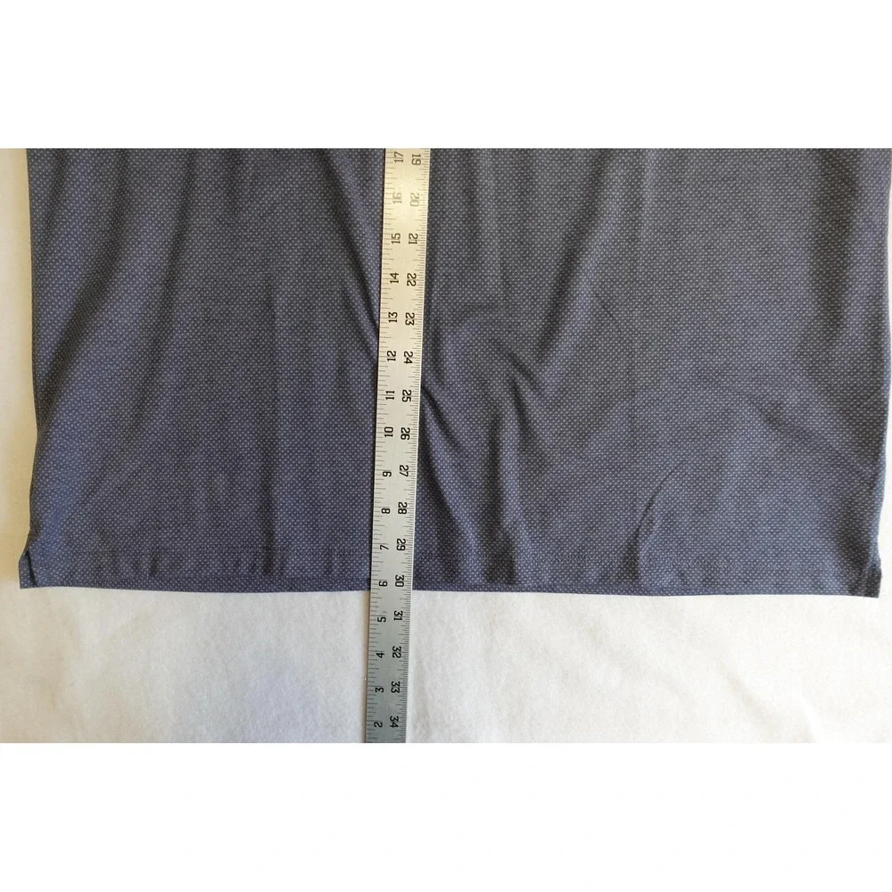 Nike Dri-FIT Golf Polo Shirt Mens Large Blue Geometric Performance Top Logo